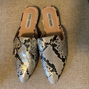 Steve Madden snakeskin mules. Size 7